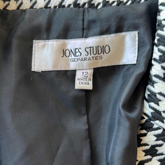 Jones Studio Separates Houndstooth Blazer Size 12 - Picture 2 of 7
